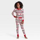 Kids' Holiday Fair Isle Print Matching Family Pajama Set - Wondershop White