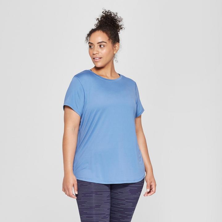 Women's Plus Size Semi-fitted Soft T-shirt - C9 Champion Blue Jazz
