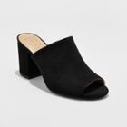 Women's Didi Open Toe Pump Mules - A New Day Black