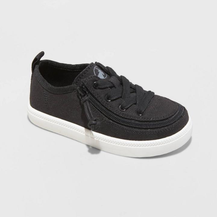 Boys' Billy Footwear Harbor Low Top Zipper Sneakers - Black