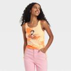 Women's Betty Boop Cinched Graphic Tank Top - Orange