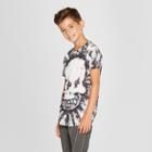 Boys' Skull Printed Short Sleeve T-shirt - Art Class Black