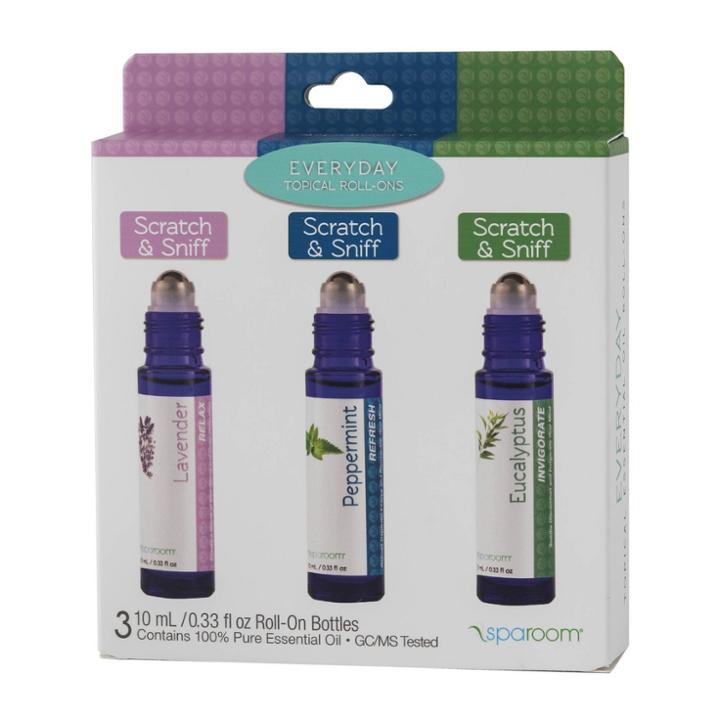 Sparoom .33 Fl Oz 3pk Essential Oil Roll-on - Everyday - Lavender/eucalyptus/peppermint -