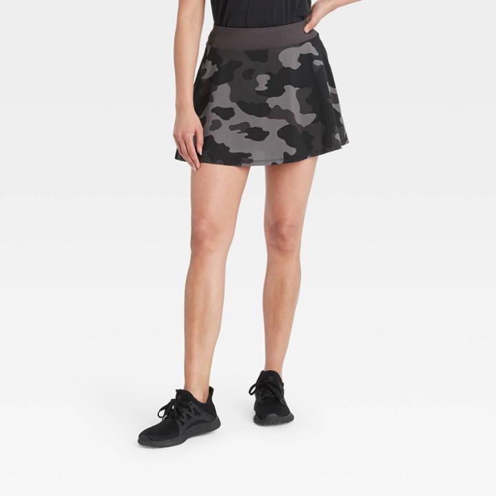 Women's Camo Print Active Skorts - All In Motion Dark Gray