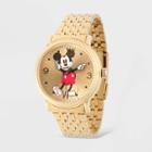 Men's Disney Mickey Mouse Vintage Bracelet Watch - Gold