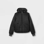 Men's Tall Lightweight Adaptive Puffer Vest - Goodfellow & Co Black