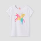 Girls' Adaptive Printed Short Sleeve Graphic T-shirt - Cat & Jack White