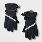 Kids' Onyx Zipper Ski Mittens - All In Motion Black