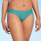 Women's Lightly Lined Wrap Front Textured Bikini Top - Shade & Shore Teal