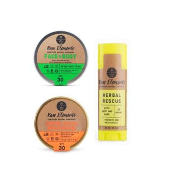 Raw Elements Tinted Mineral Facial Moisturizer With Lip Rescue -