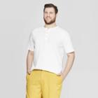 Men's Big & Tall Short Sleeve Henley T-shirt - Goodfellow & Co White