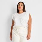 Women's Plus Size Sleeveless Cut-out Back Knit T-shirt - Future Collective With Kahlana Barfield Brown White