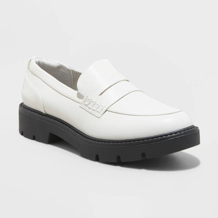 Women's Britney Chunky Loafers - A New Day Off White