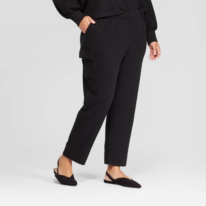 Women's Plus Size Mid-rise Straight Capri Lounge Pants - Who What Wear Black 3x, Women's,
