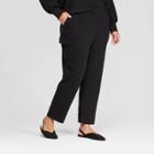 Women's Plus Size Mid-rise Straight Capri Lounge Pants - Who What Wear Black 3x, Women's,