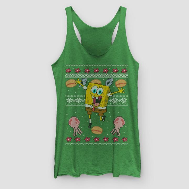 Fifth Sun Women's Spongebob Squarepants Nickelodeon Tank Top - (juniors') Green