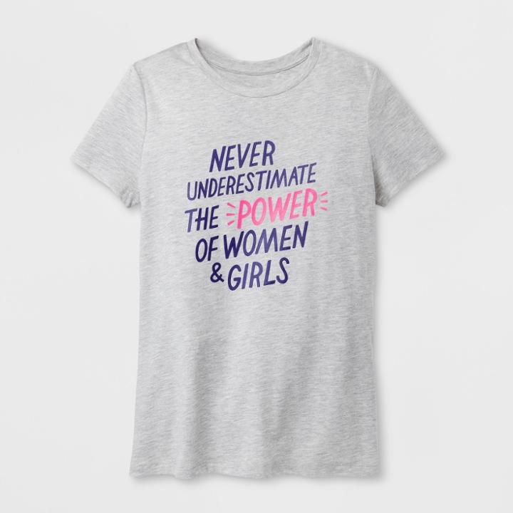 Shinsung Tongsang Women's Short Sleeve Never Underestimate The Power Of Women T-shirt - Heather Gray