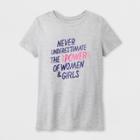 Shinsung Tongsang Women's Short Sleeve Never Underestimate The Power Of Women T-shirt - Heather Gray