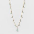 Stones Long Necklace - A New Day Green/gold,