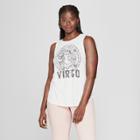 Women's Plus Size Virgo Seal Graphic Tank Top - Modern Lux (juniors') White