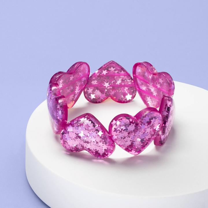 Girls' Sparkle Heart Stretch Bracelet - More Than Magic,