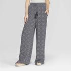 Women's Mid-rise Tie Waist Wide Leg Pants - Knox Rose Navy