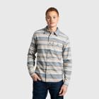 Men's United By Blue Organic Flannel Button-down Shirt - Chai/striped