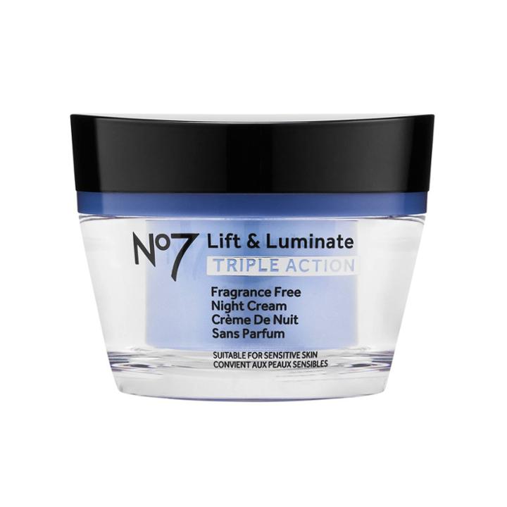 No7 Lift & Luminate Triple Action Fragrance Free Night Cream