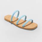 Women's Wren Triple Strap Sandals - A New Day Blue