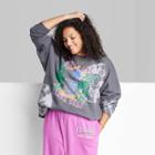 Women's Plus Size Ascot + Hart Graphic Pullover Sweatshirt - Black Tie-dye