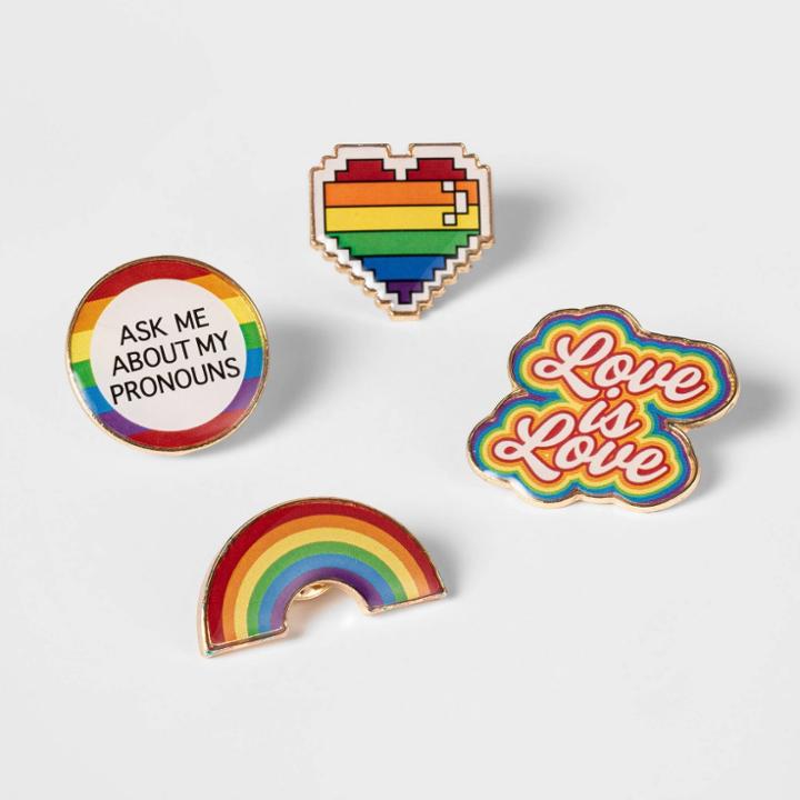 Ev Lgbt Pride Pride Gender Inclusive Rainbow Enamel Pins
