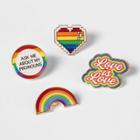 Ev Lgbt Pride Pride Gender Inclusive Rainbow Enamel Pins