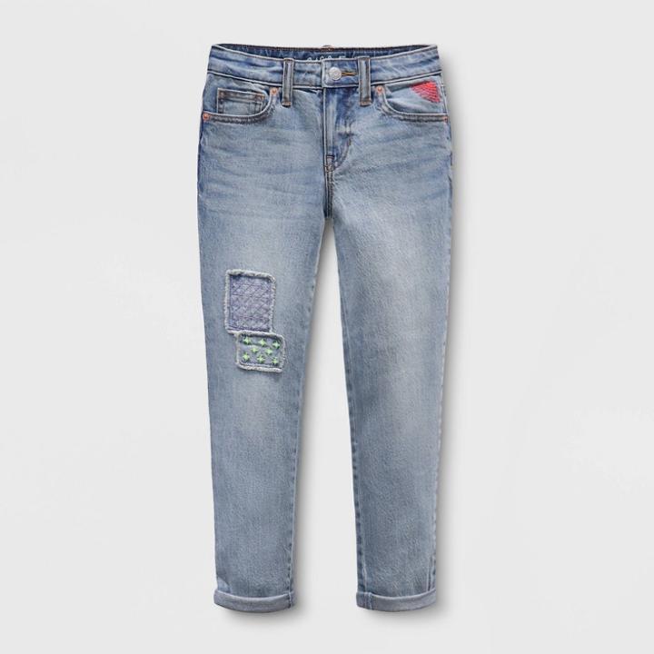 Girls' Girlfriend Embroidered Patch Jeans - Cat & Jack