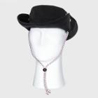 Men's Bonnie Hat With White Cord - Goodfellow & Co Black