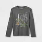 Boys' 'dinosaur In New York' Graphic Long Sleeve T-shirt - Cat & Jack Gray