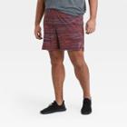 Men's 7 Spacedye Print Unlined Run Shorts - All In Motion Berry