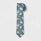 Men's Floral Print Tie - Goodfellow & Co Green