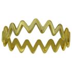 Target Women's Gold Plated Plain Zigzag Band Ring-white-size