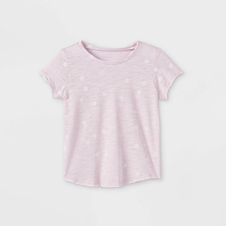 Grayson Mini Toddler Girls' Dot Short Sleeve T-shirt - Purple
