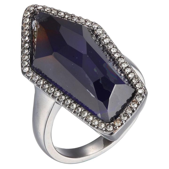 Target Color Changing Gunmetal Finished Fine Silver Plated Bronze Thermochromic Liquid Crystal Mood Ring, Girl's