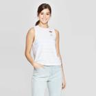 Women's Jaws Sleeveless Embroidery Tank Top (juniors') - White
