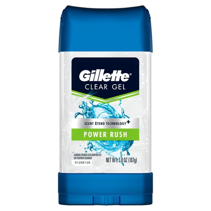 Target Gillette Power Rush Clear Gel Antiperspirant And Deodorant - 3.8oz, Dark Blue