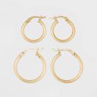 Target Gold Over Sterling Silver Hoop Fine Jewelry Earrings - A New Day Gold