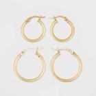 Target Gold Over Sterling Silver Hoop Fine Jewelry Earrings - A New Day Gold