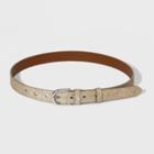 Women's 25mm Glitter 2 Loops Belt - A New Day Gold