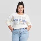 Doe. Women's Plus Size State Of Kind Daisy Sweatshirt (juniors') - Cream 1x, Women's, Size: