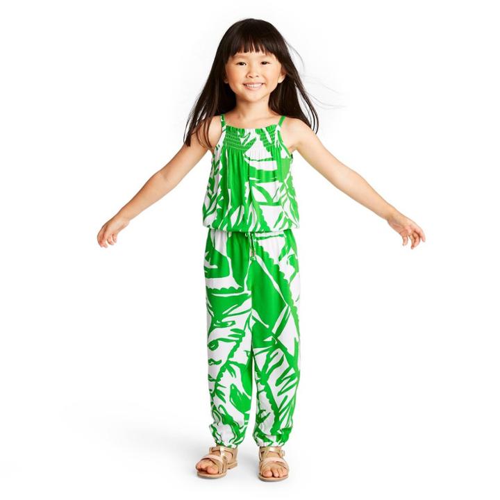 Toddler Girls' Boom Boom Sleeveless Square Neck Jumpsuit - Lilly Pulitzer For Target Green/white 12m, Women's, White Green