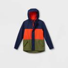 Boys' Solid Rain Jacket - Cat & Jack Navy/orange