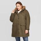 Women's Plus Size Twill Parka - Universal Thread Olive 2x, Size: