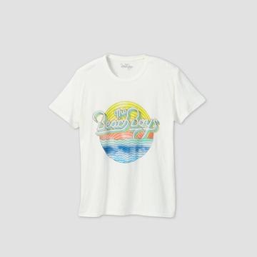 Women's Plus Size The Beach Boys Short Sleeve Graphic T-shirt - White